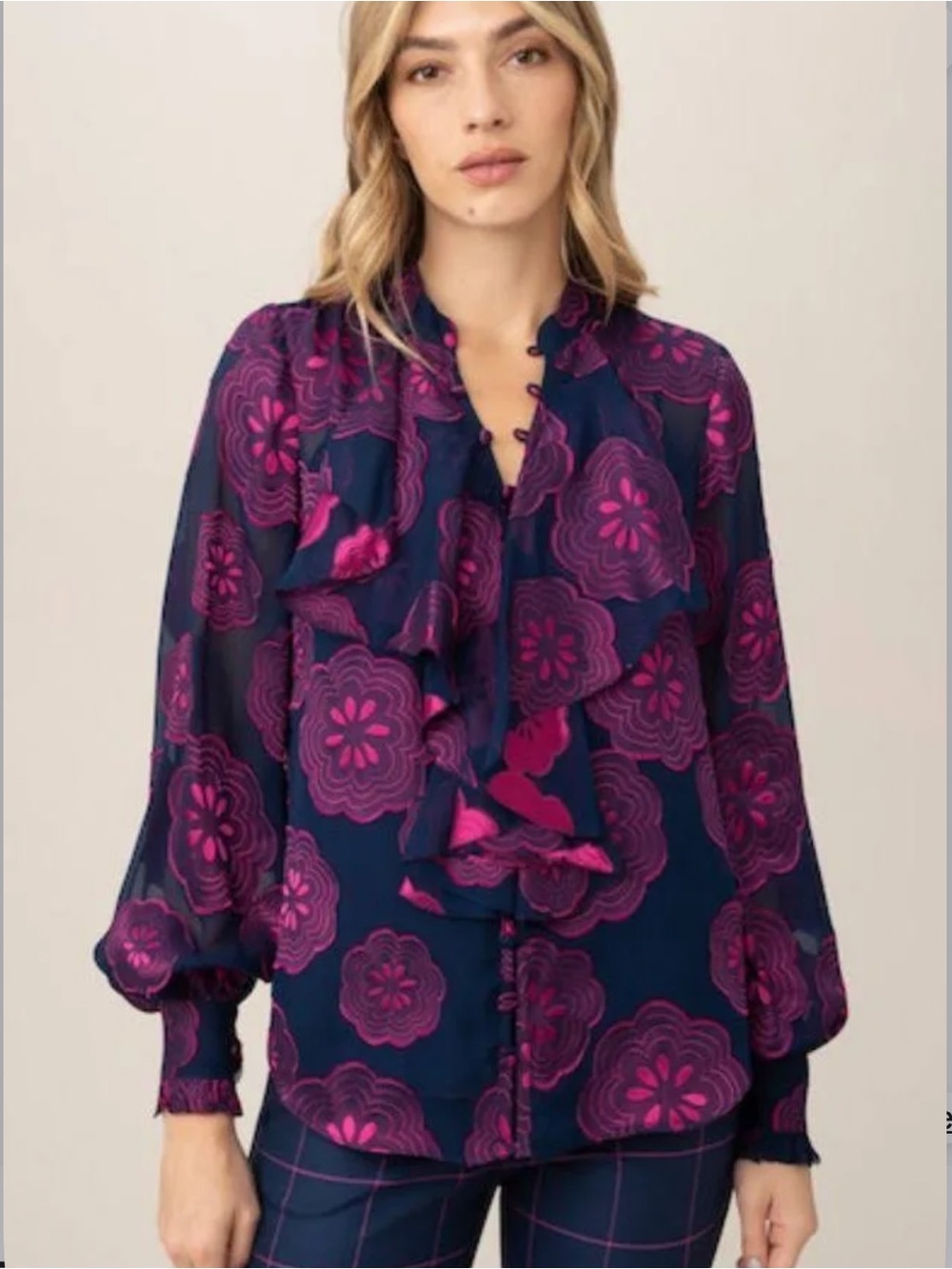 Trina Turk silk blend St. Marks floral print Top